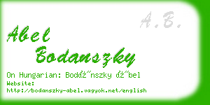 abel bodanszky business card